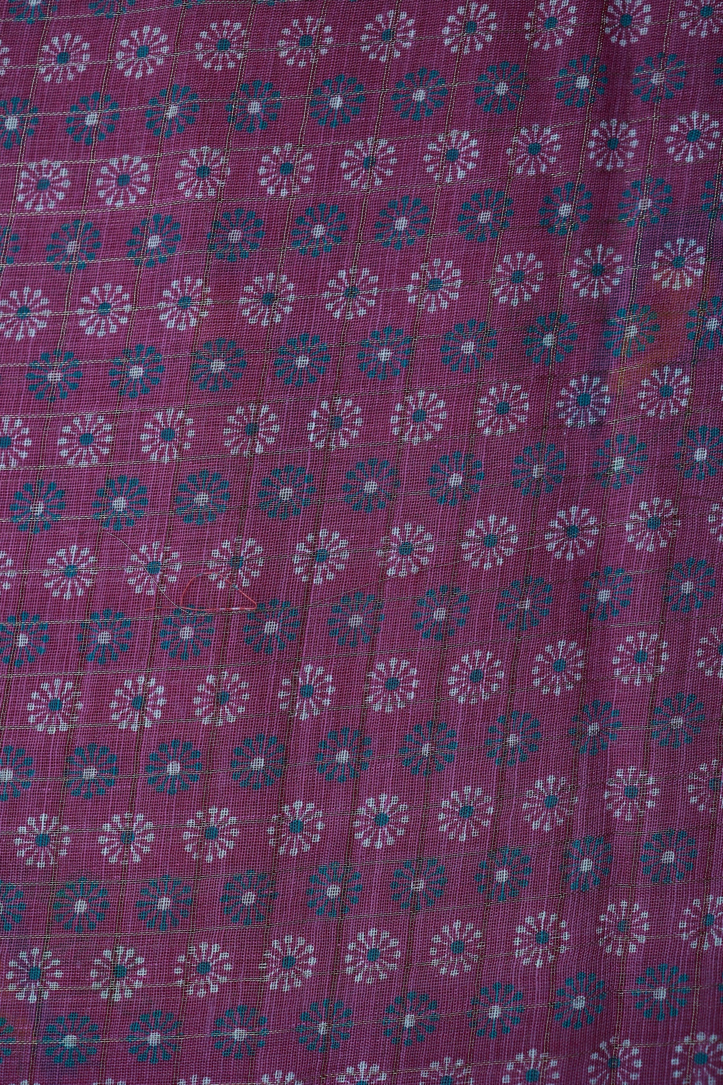 KS94 - Deep pink handwoven linen saree