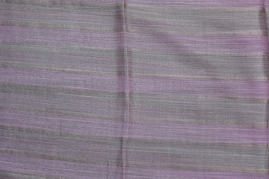 KS92 - Baby pink with silver border raw silk