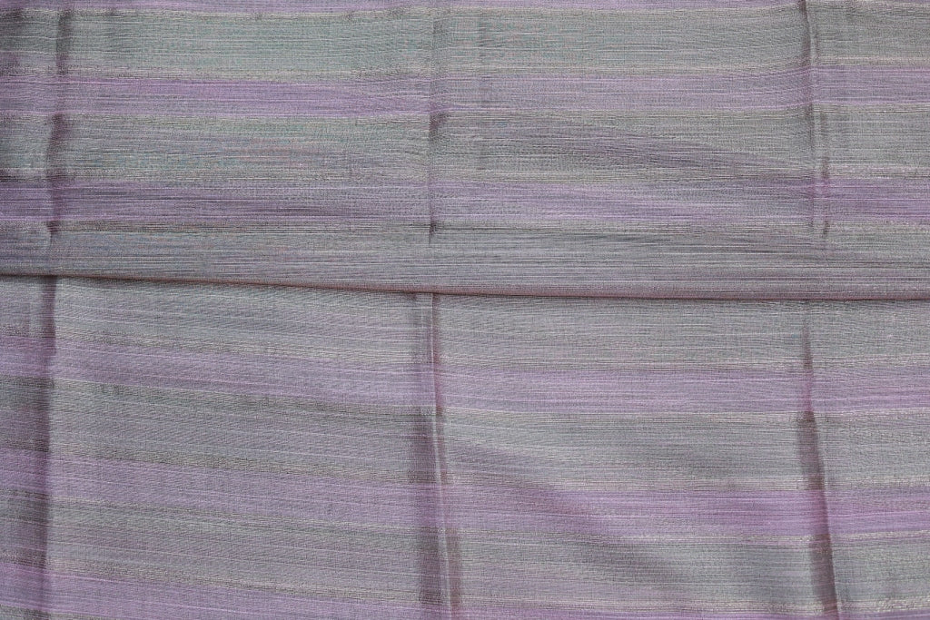 KS92 - Baby pink with silver border raw silk
