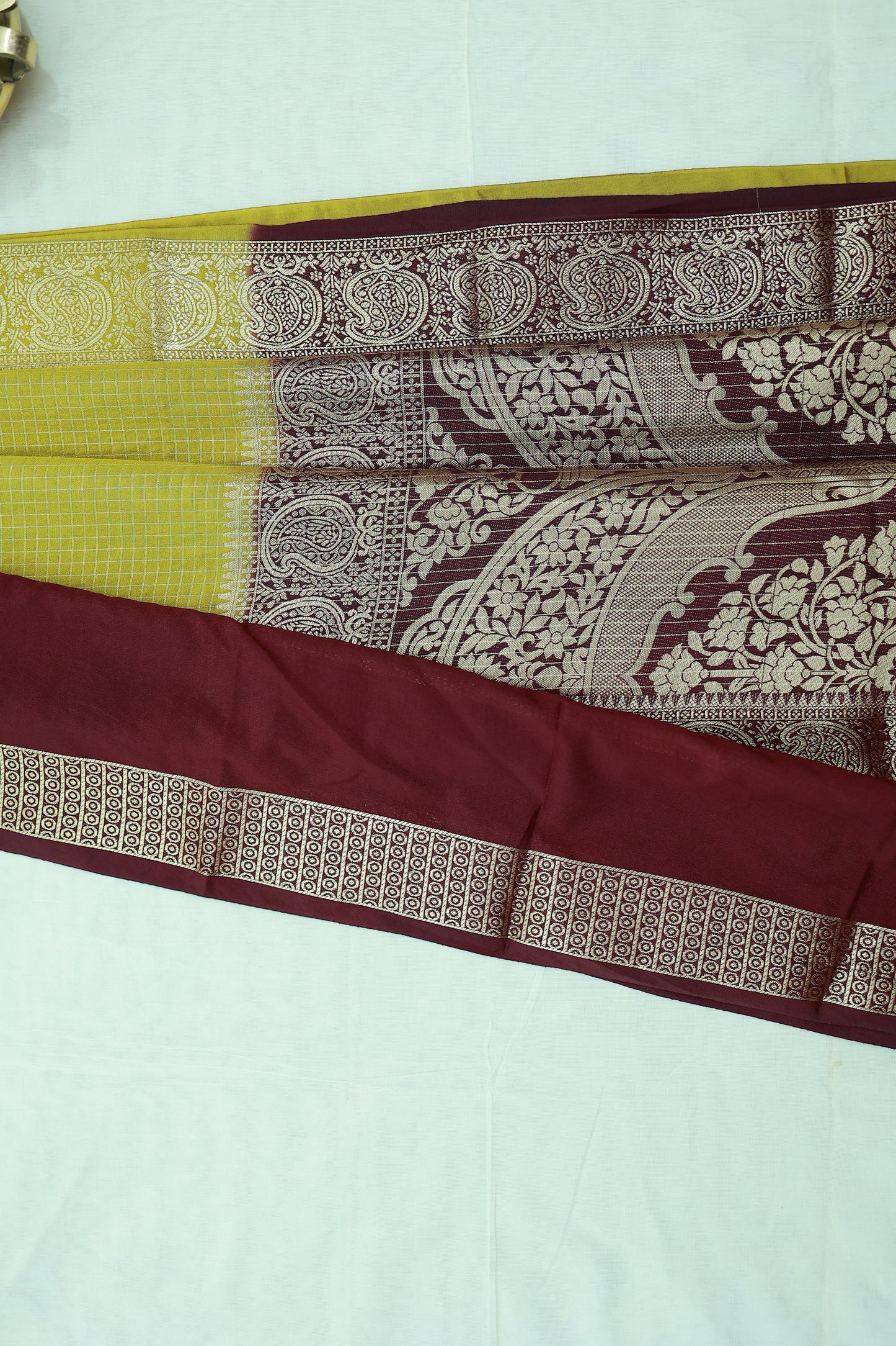 KS58 - Olive Bloom Mysore Silk Saree