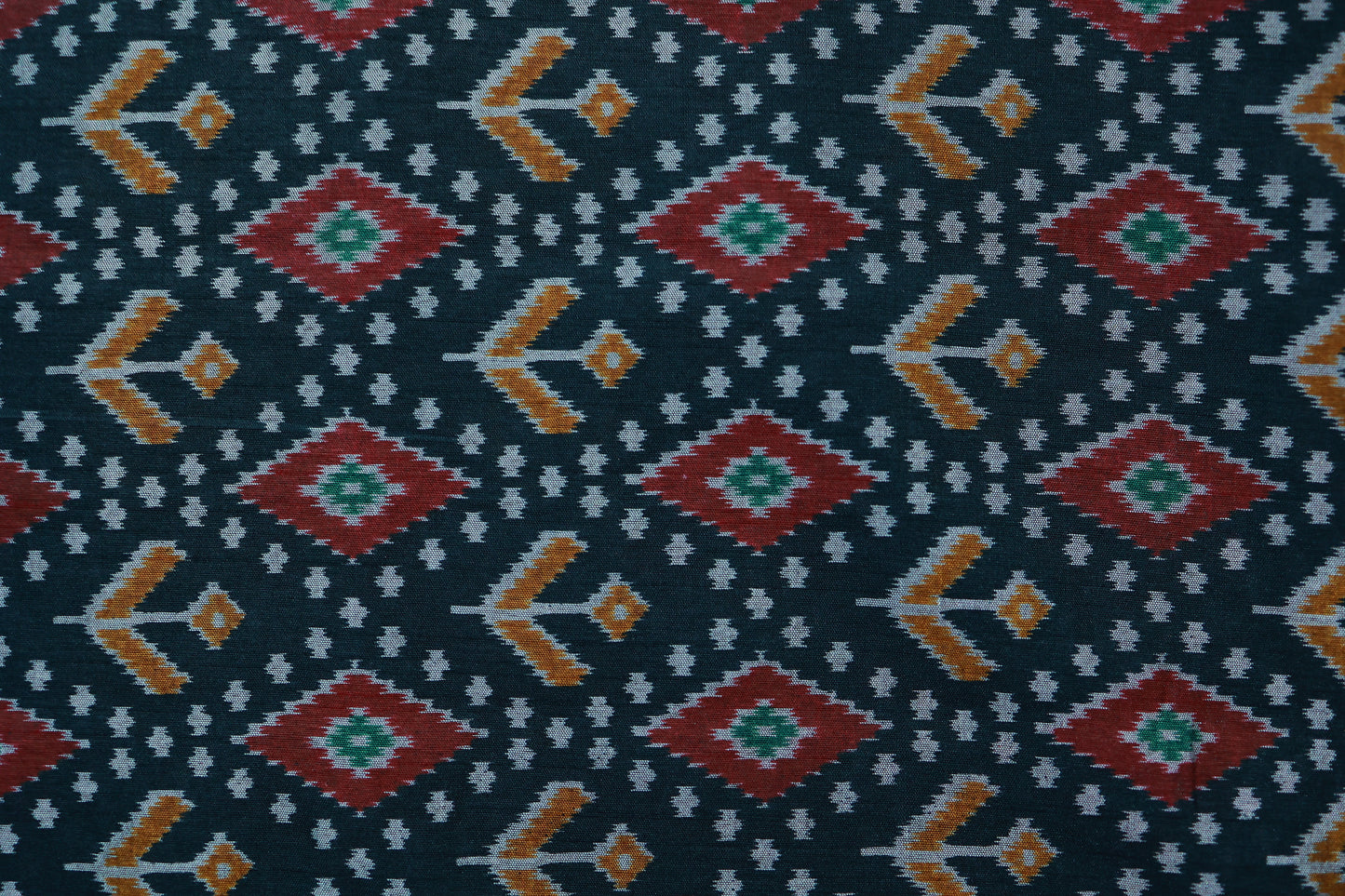 KS56 - Deep blue base multicolor saree