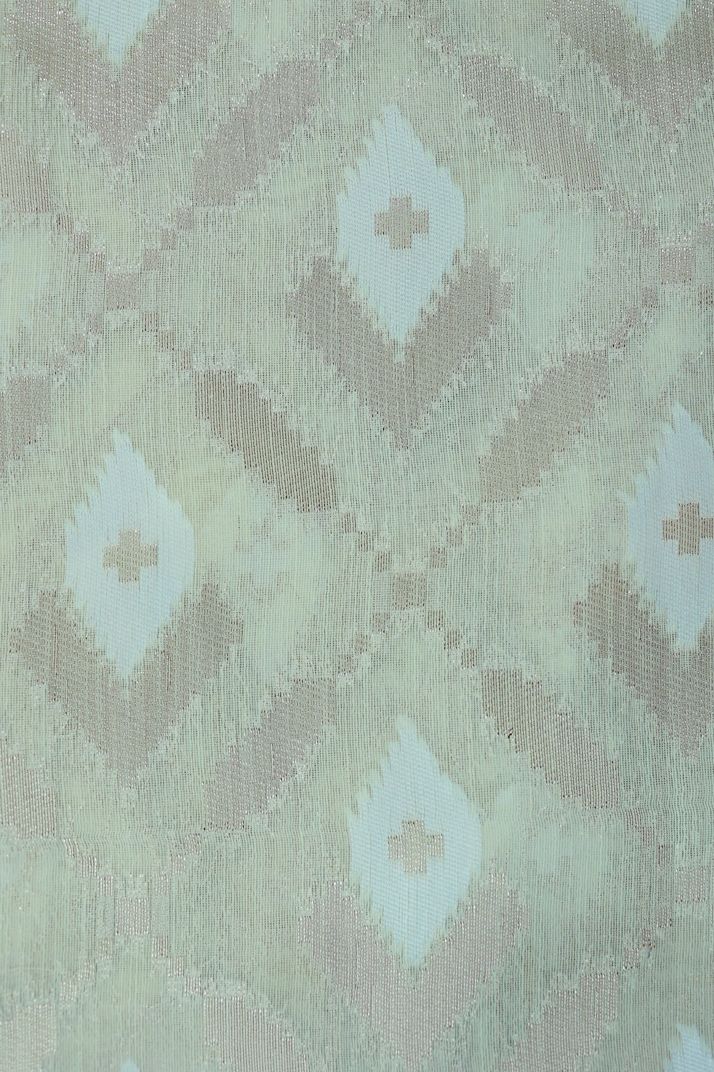 KS50 - Cream white silk blended saree