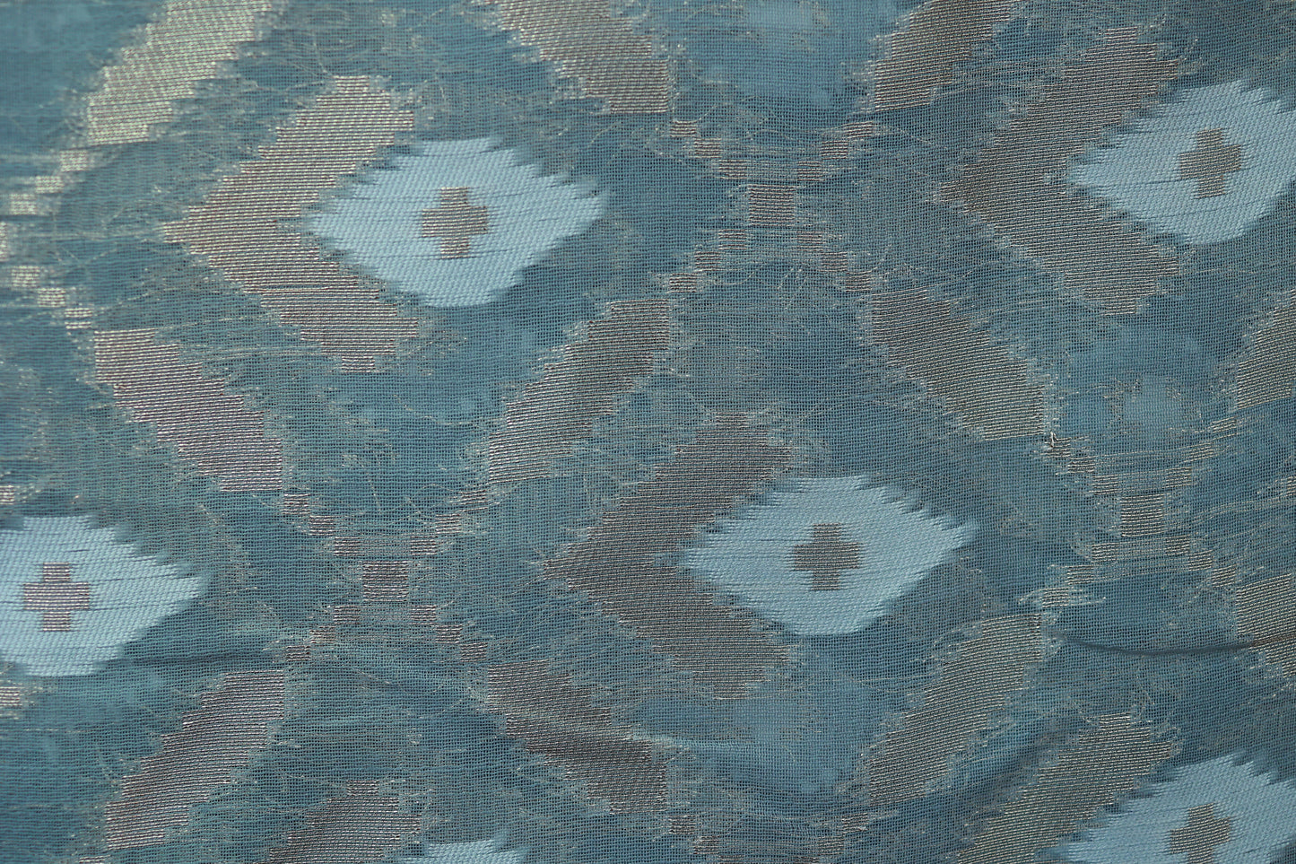KS49 - Grayish blue silk blended saree