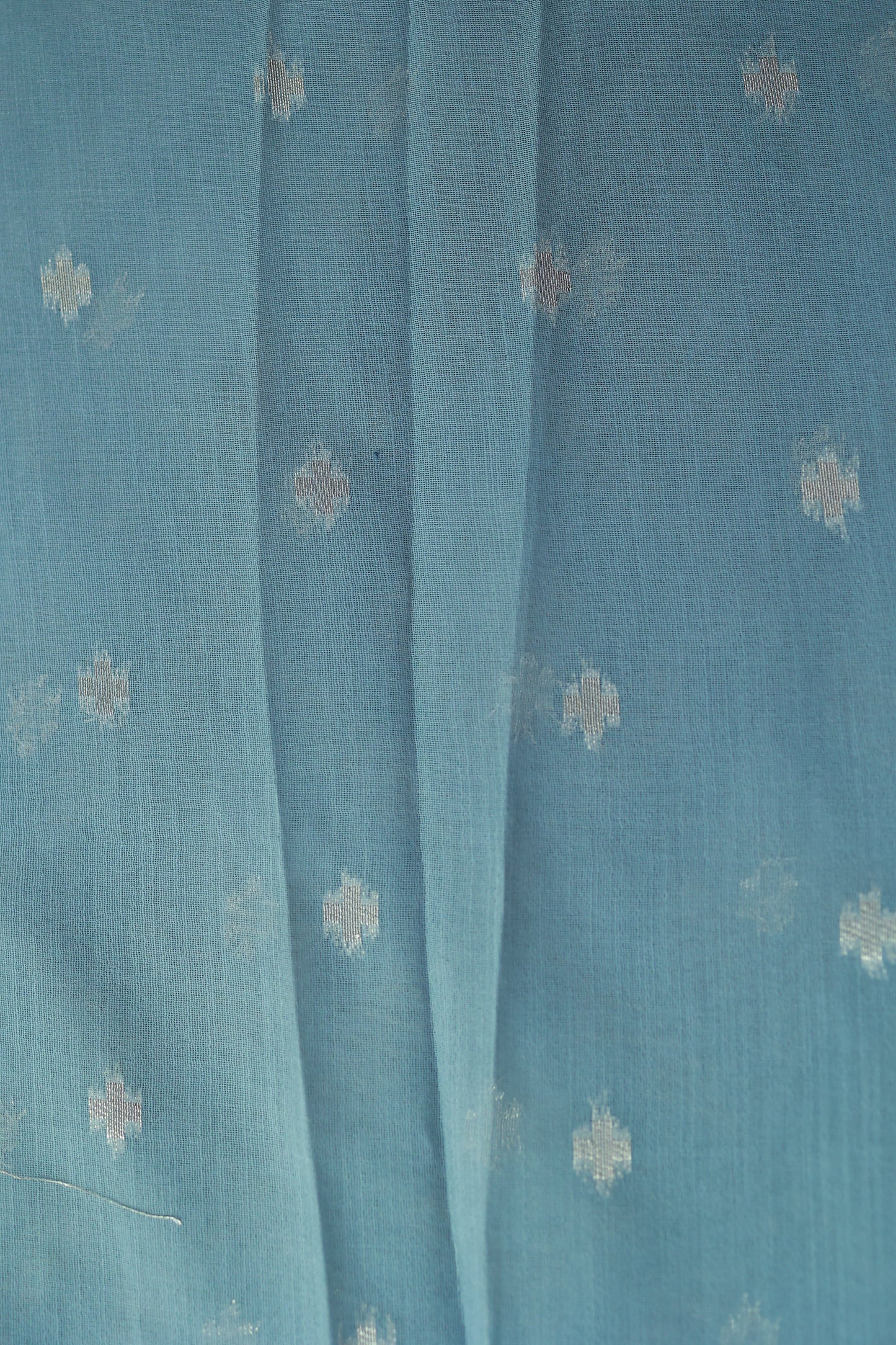 KS49 - Grayish blue silk blended saree