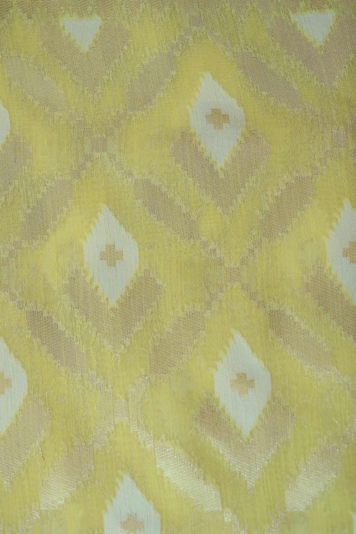 KS55 - Pale yellow silk blended saree
