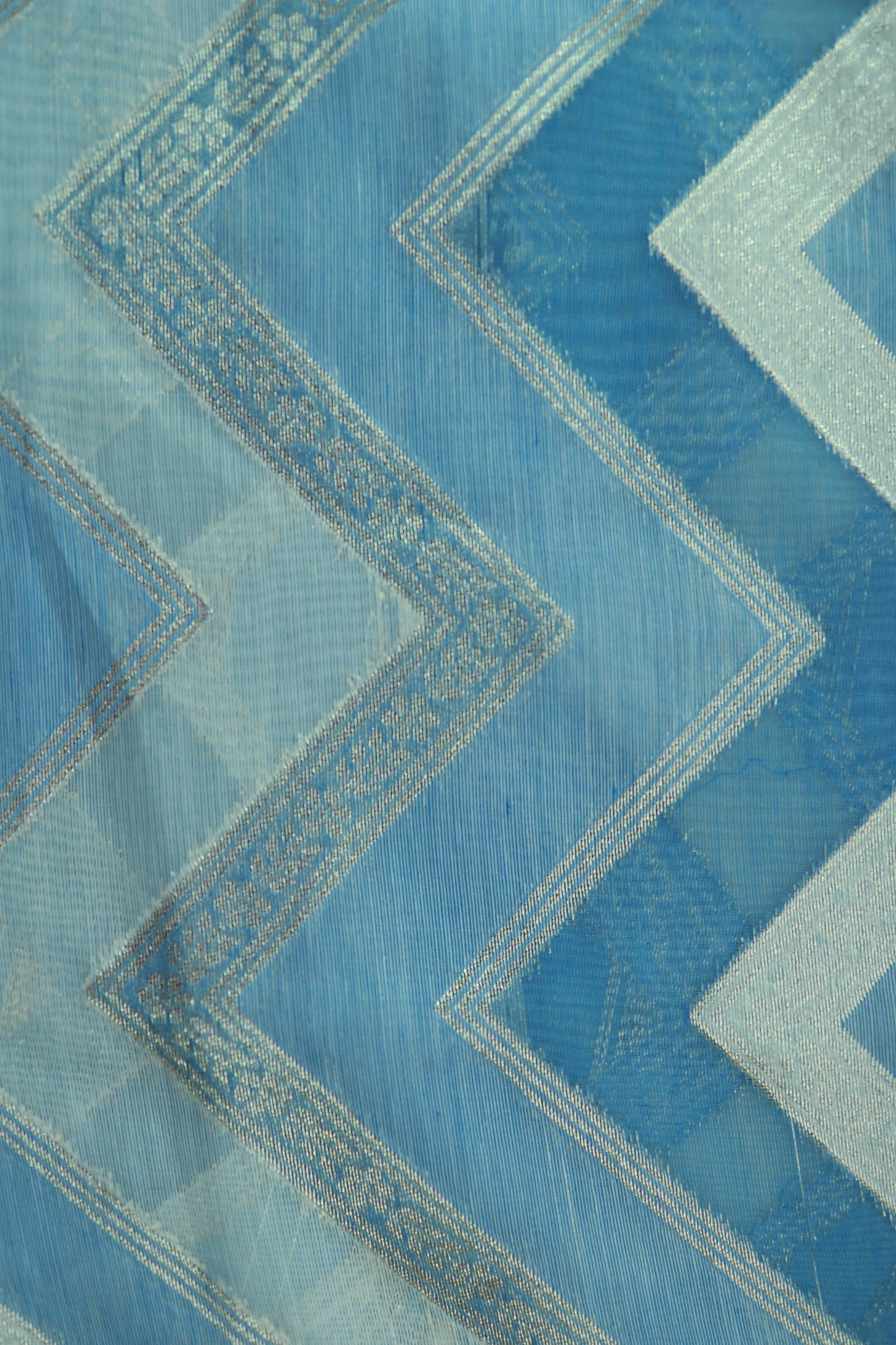 KS47 - Ice blue silk blended saree