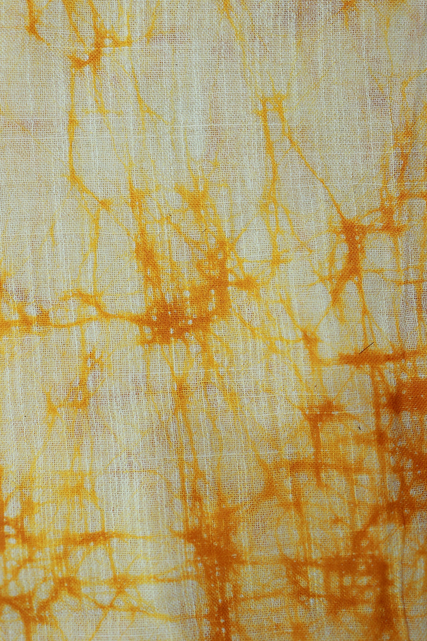 KS23 - Sunlit Mustard Shibori & Block Print Cotton Saree