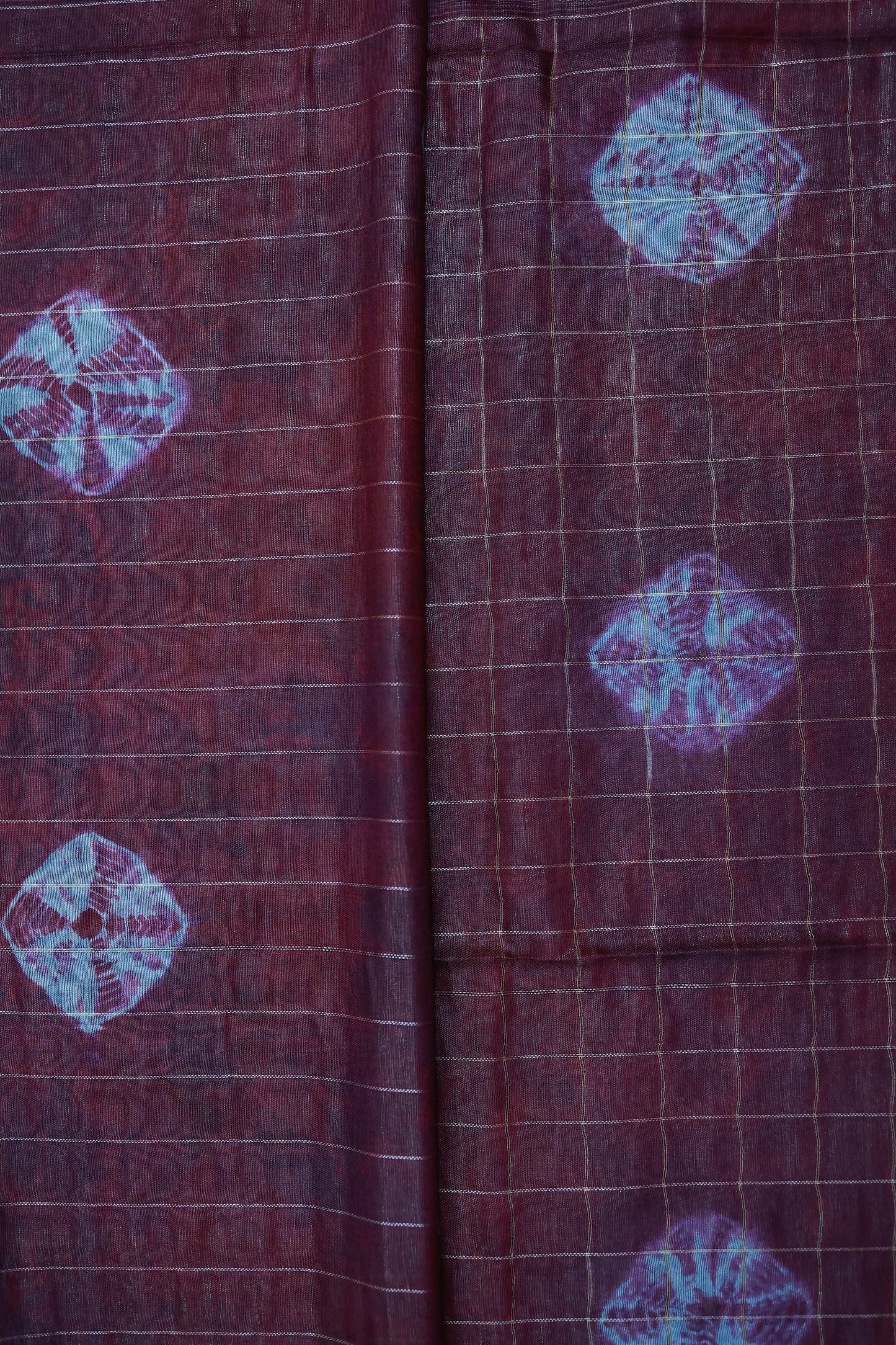 KS28 -Elegant Handwoven maroon Linen Saree