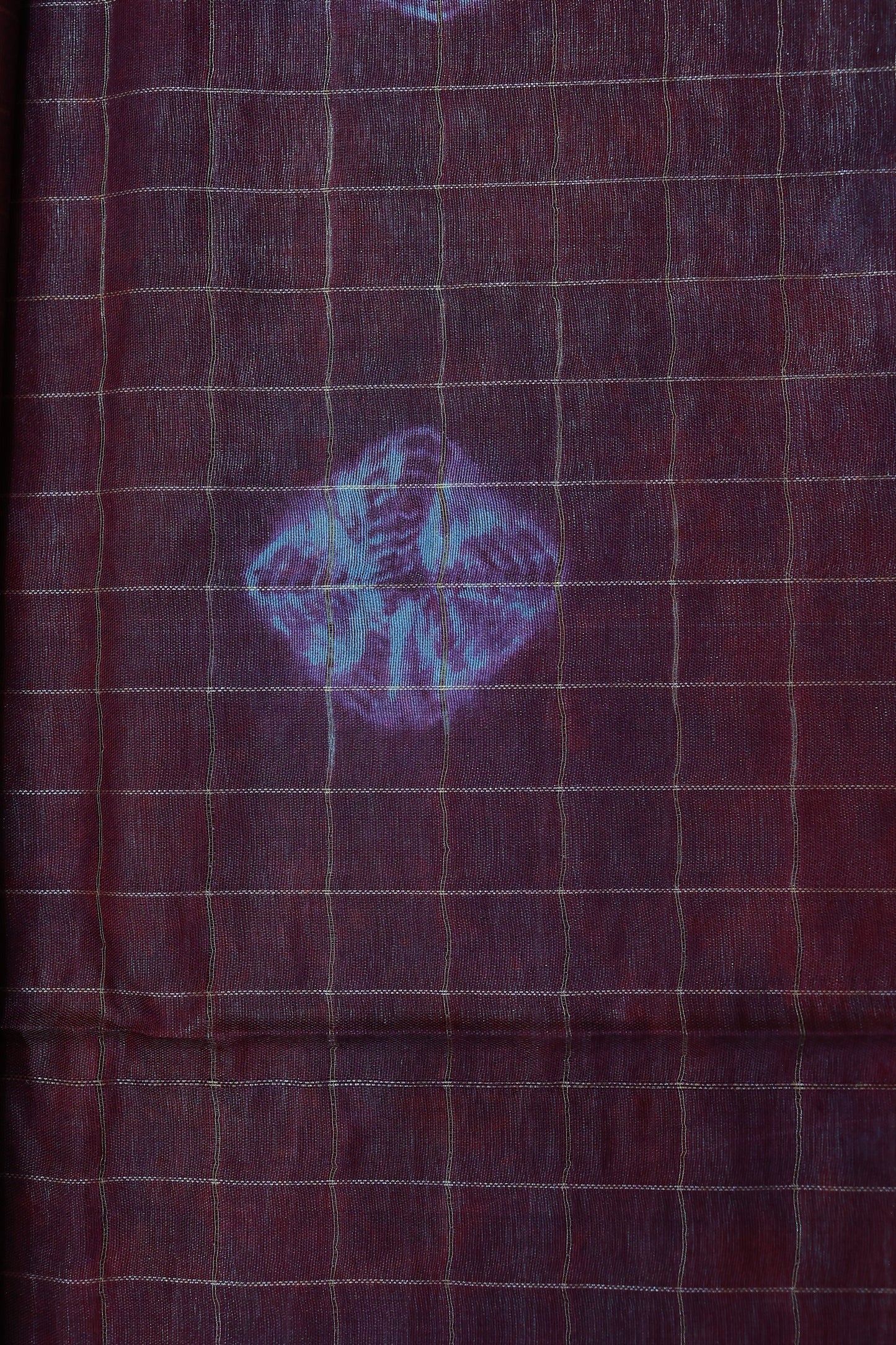 KS28 -Elegant Handwoven maroon Linen Saree