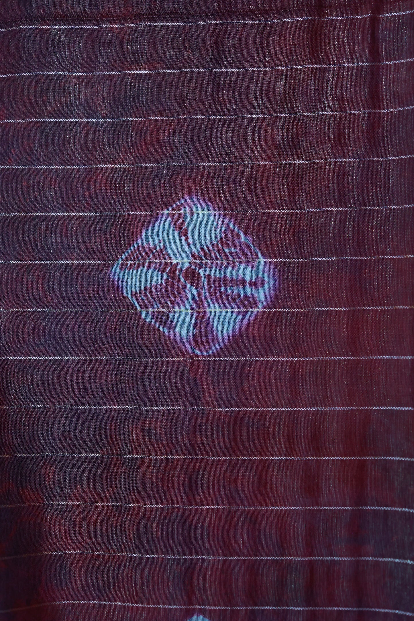 KS28 -Elegant Handwoven maroon Linen Saree