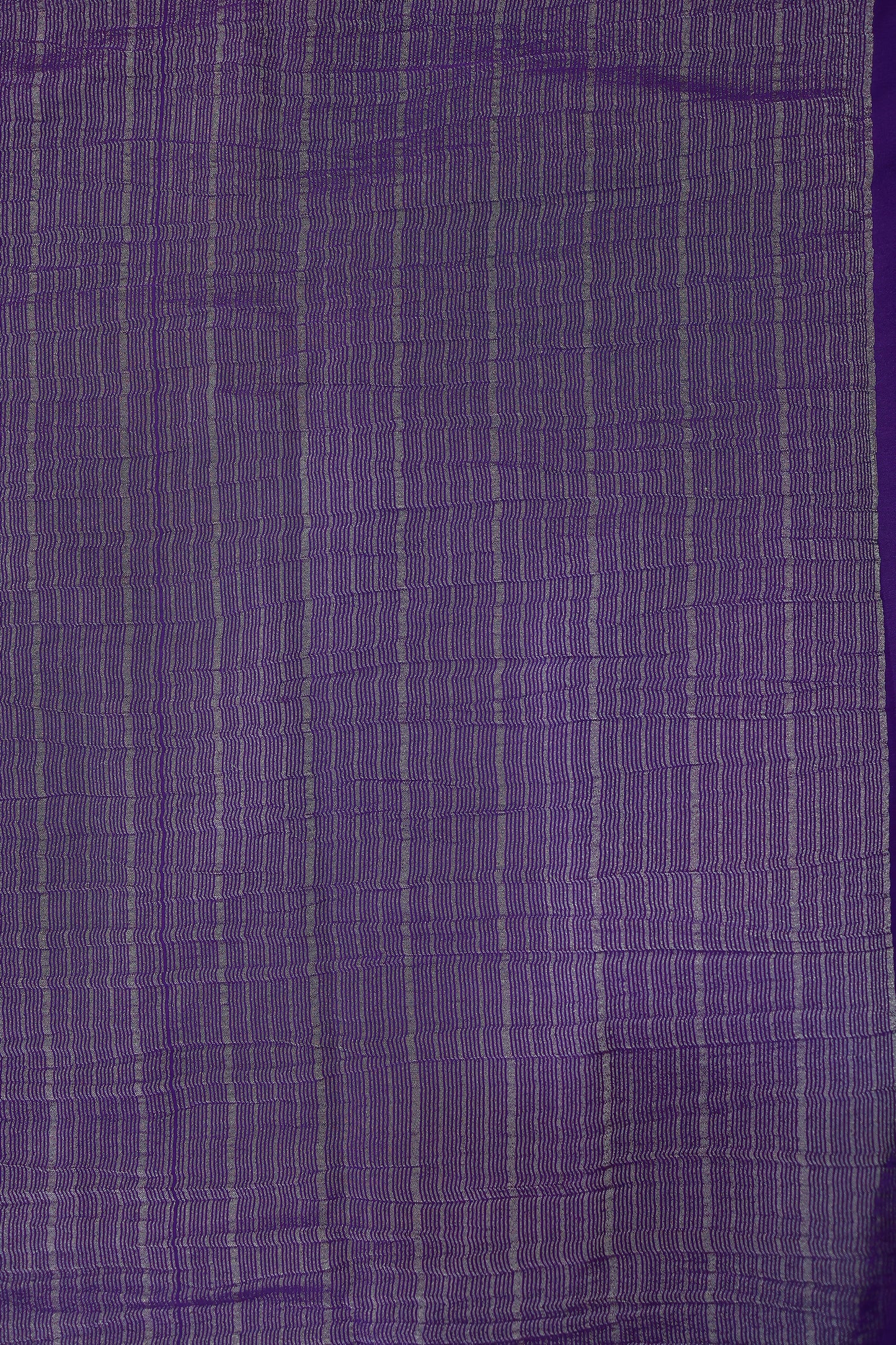 KS101 Purple Banarasi Saree with Silver Zari Border