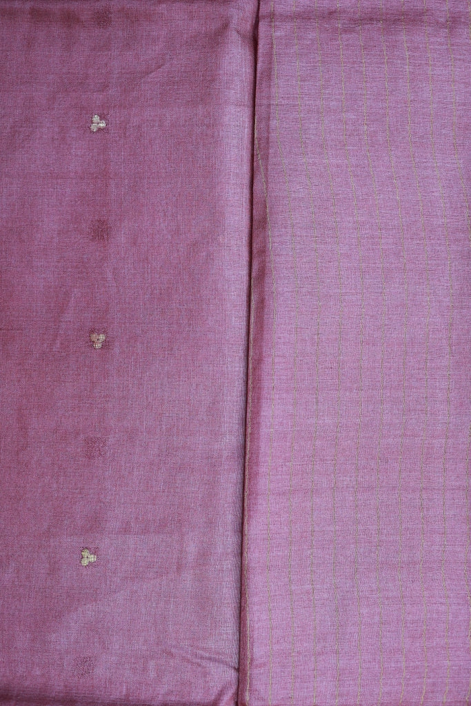 KS109 - Lavender shade with golden border Tussar Saree