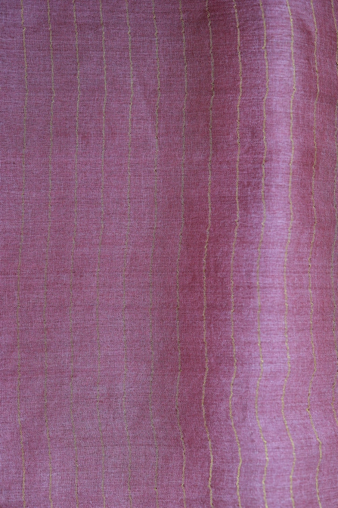 KS109 - Lavender shade with golden border Tussar Saree