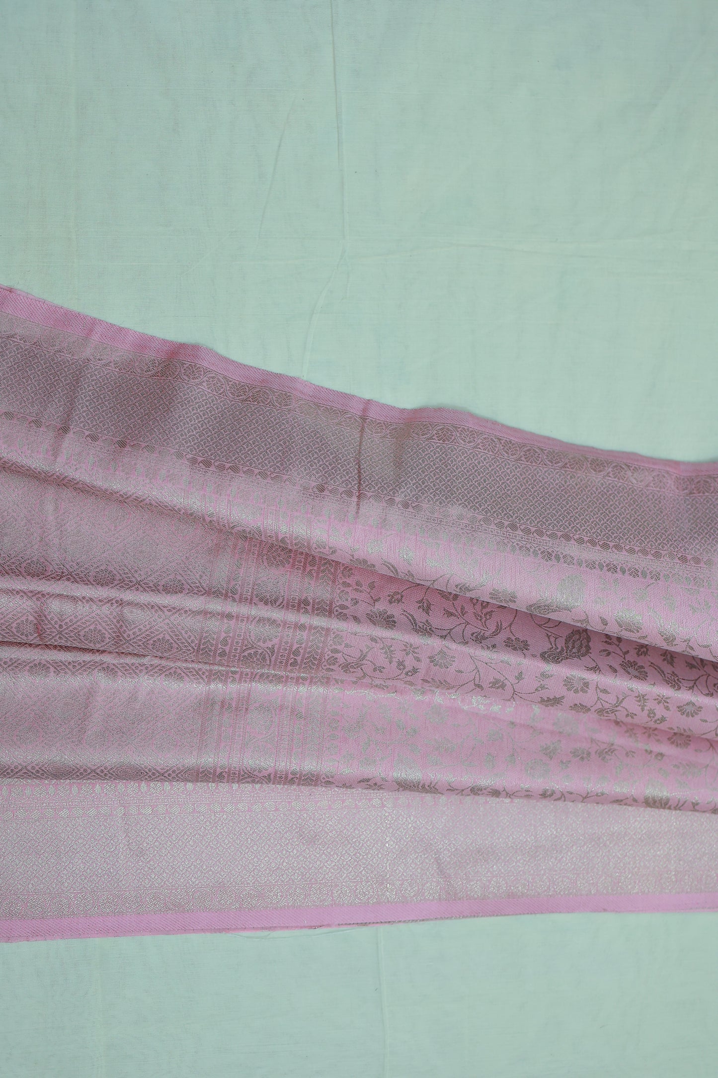 KS21 - Soft Pink Banarasi Silk Saree