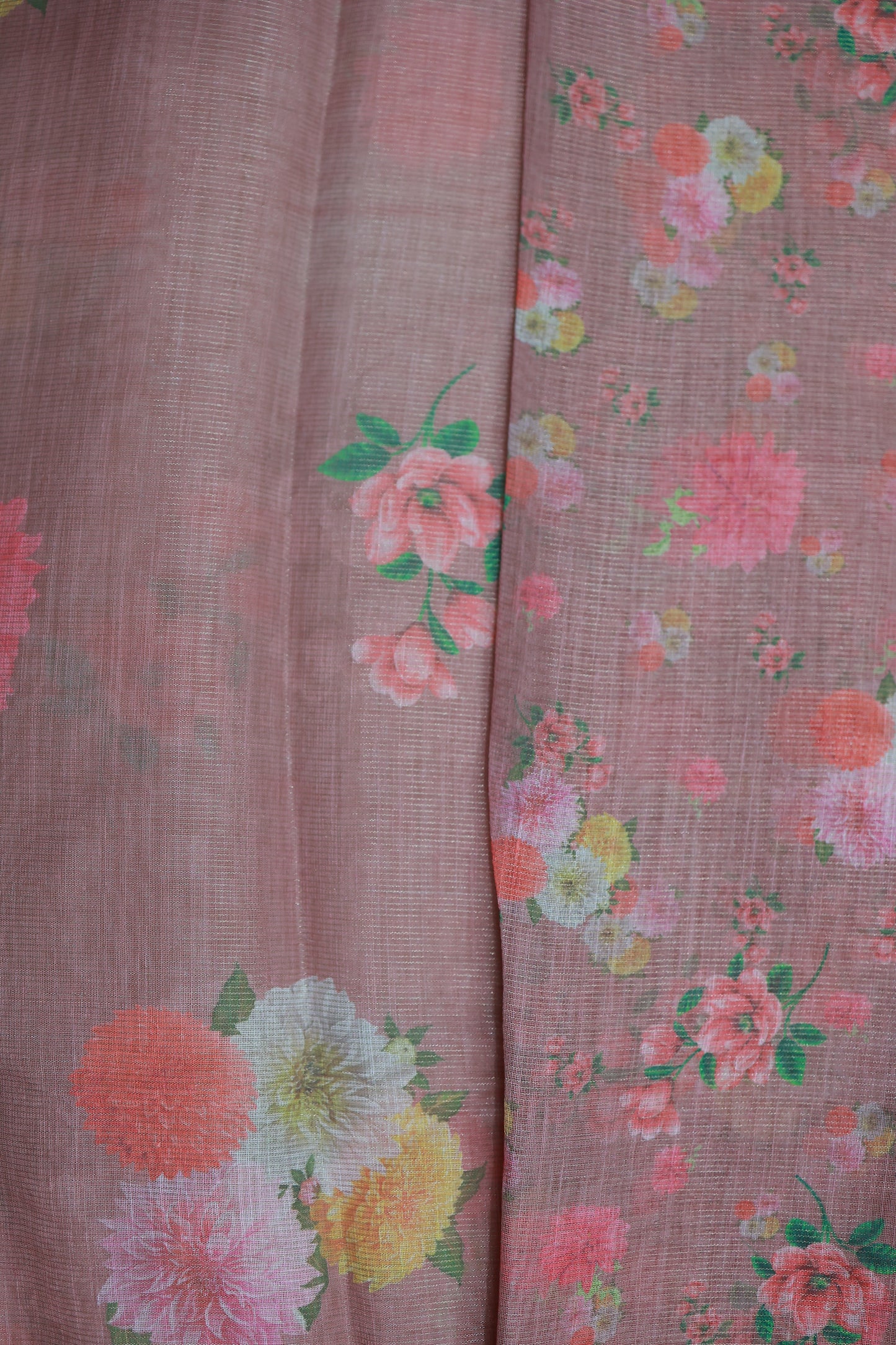 KS15 -Elegant Handwoven Linen Saree
