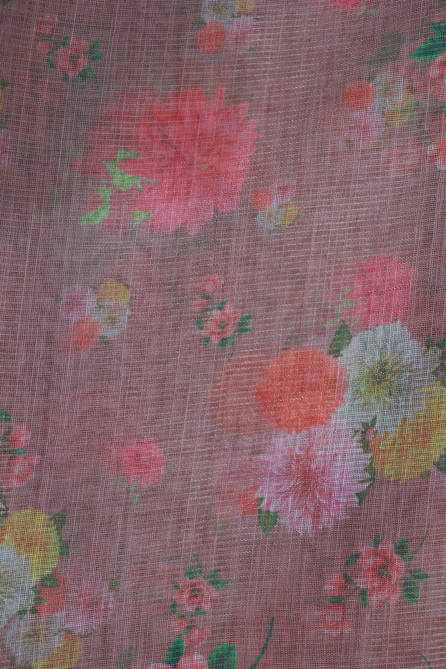 KS15 -Elegant Handwoven Linen Saree