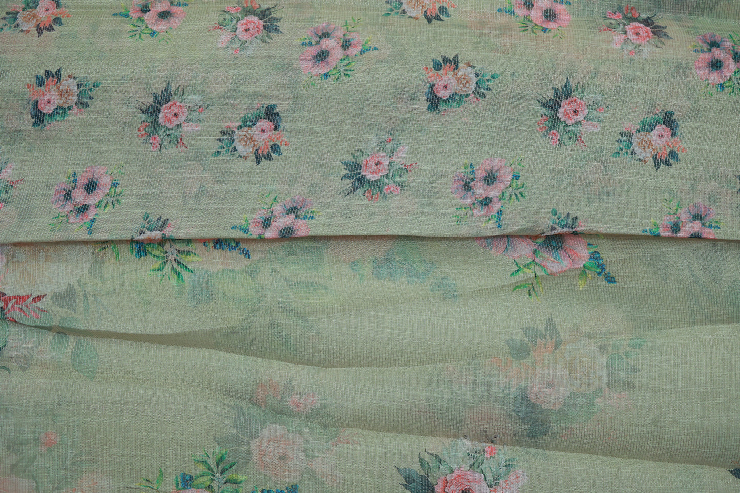 KS13 - Elegant Handwoven Linen Saree