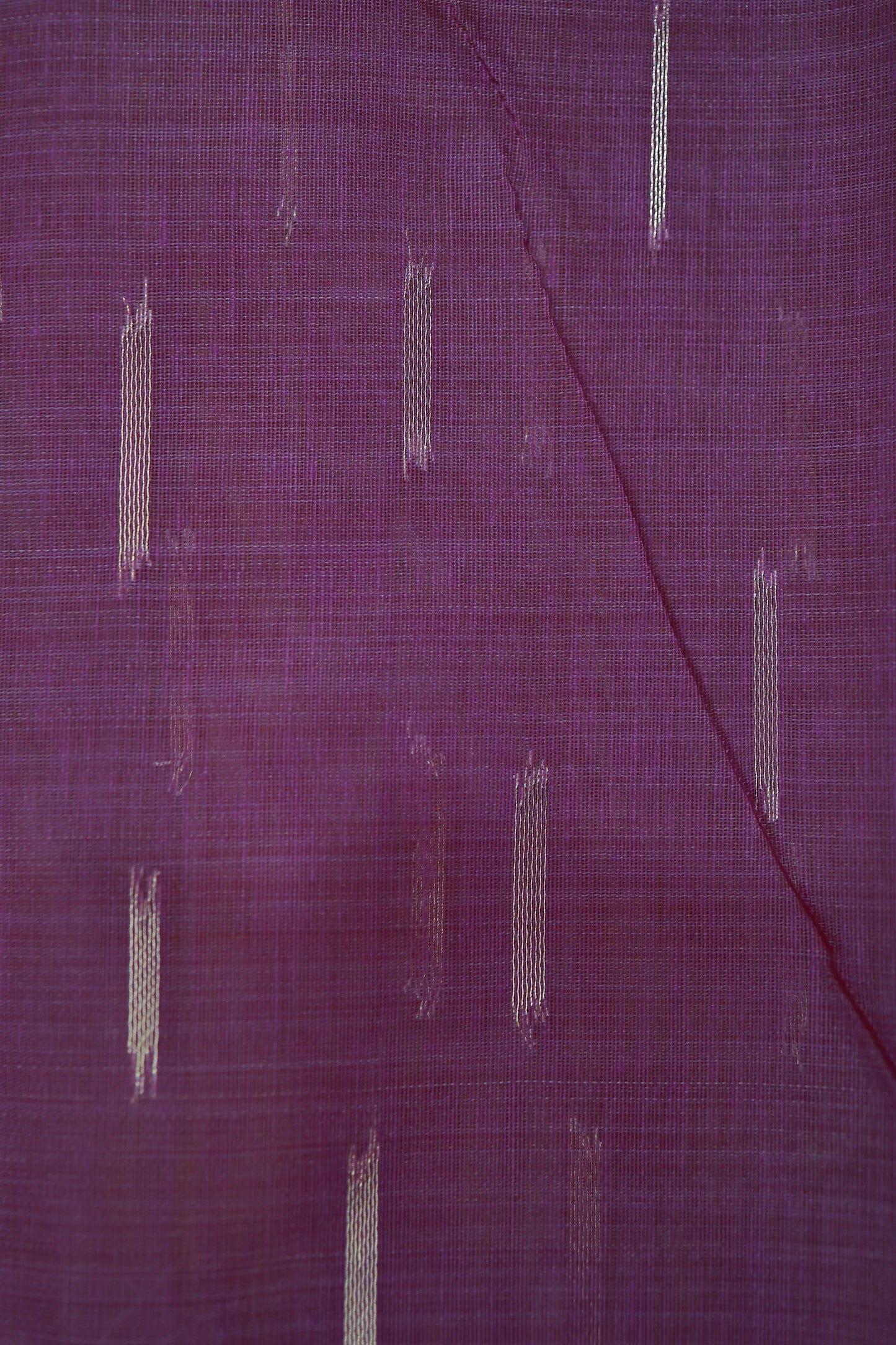 KS04 - Soft off White & Lavender silk blended cotton saree