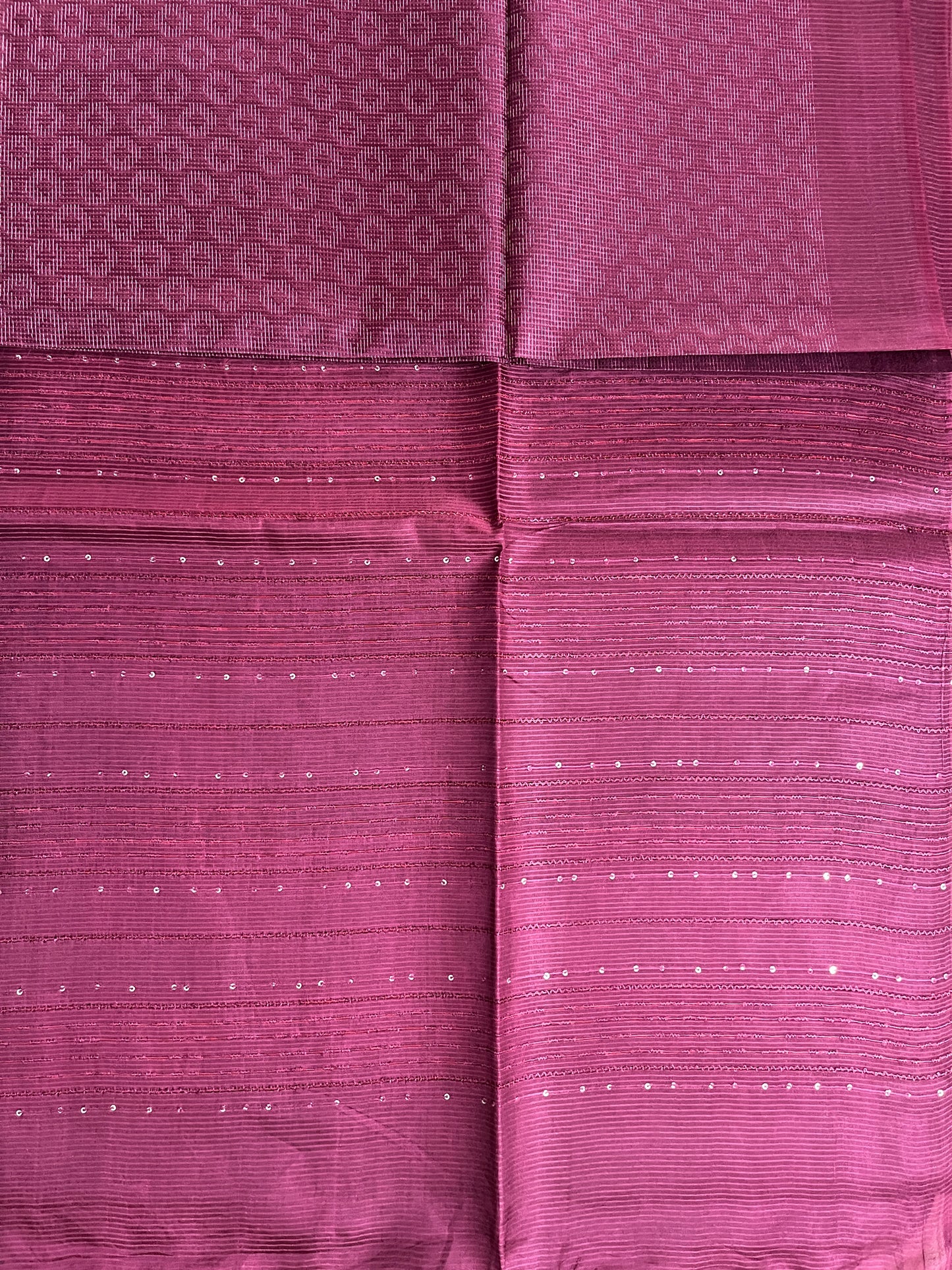 Ks 252 - Graceful Wine Pink Textured Saree with Subtle sparkle