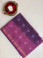 Ks 243 - Pink & Purple Dual-Tone Saree with Subtle Motifs & Elegant Border