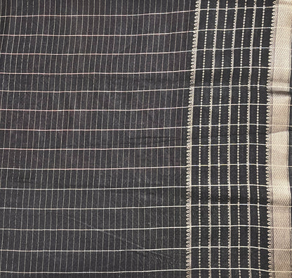 Ks 185 - Pink Printed Saree with Elegant Black Border