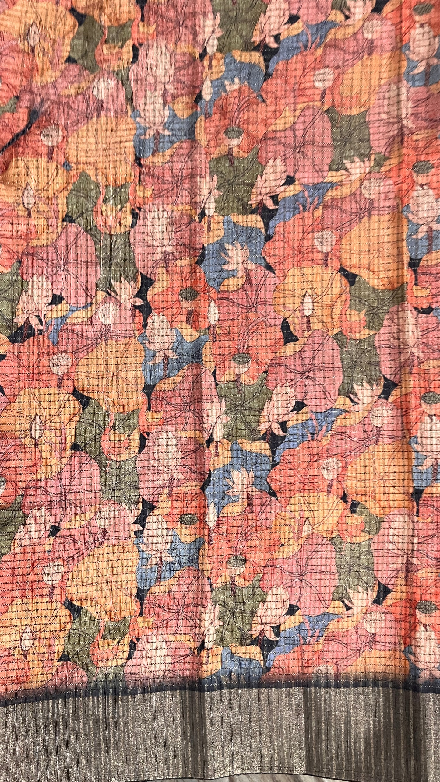 KS 139 - Elegant Black Floral Designer Saree