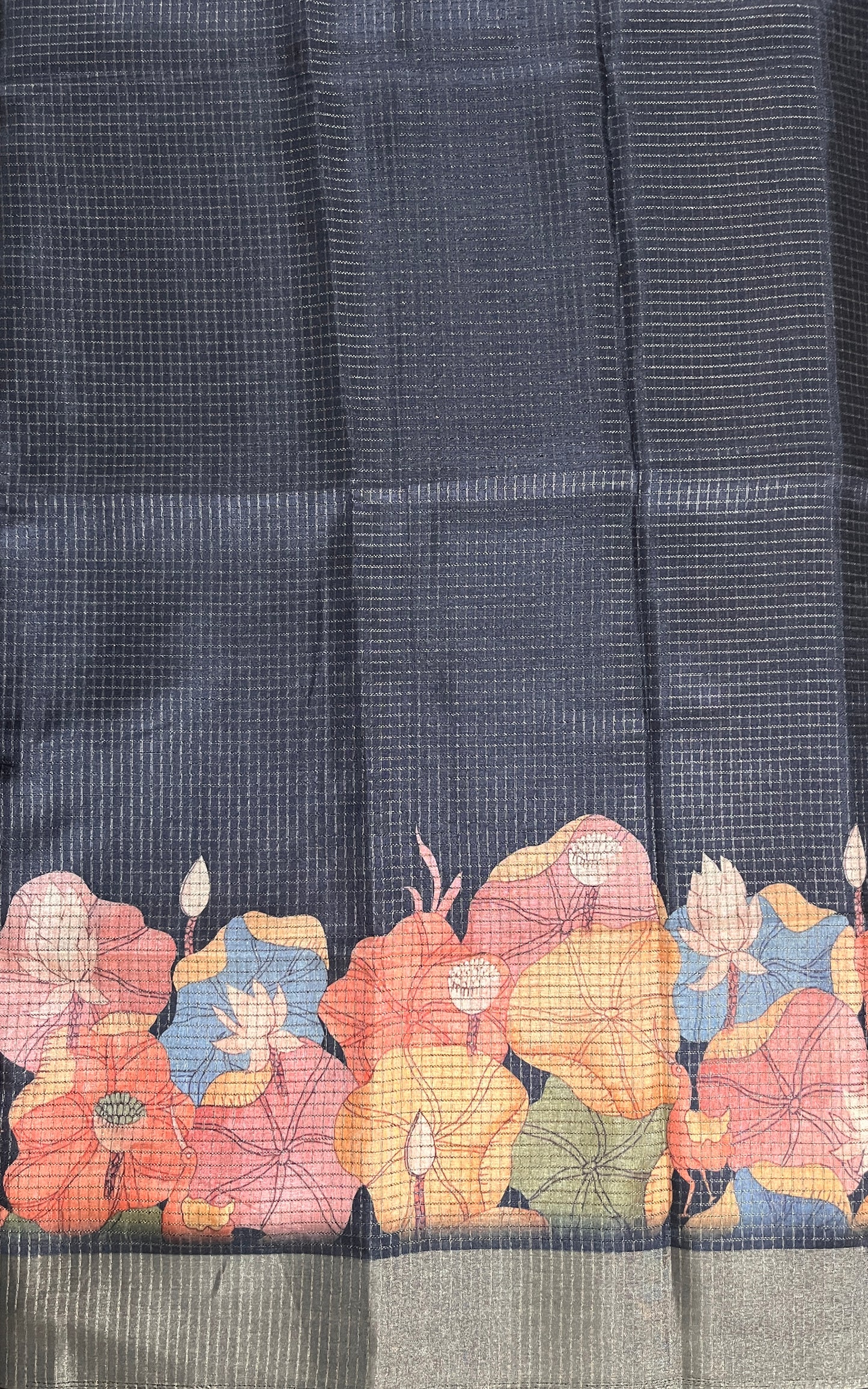 KS 139 - Elegant Black Floral Designer Saree