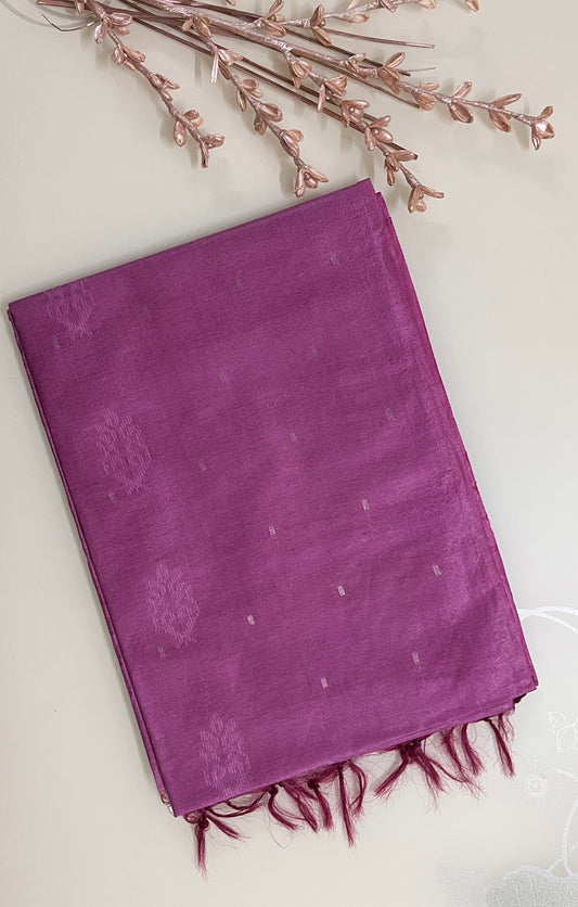 Ks 239 - Elegant Rose Pink Soft Silk Saree