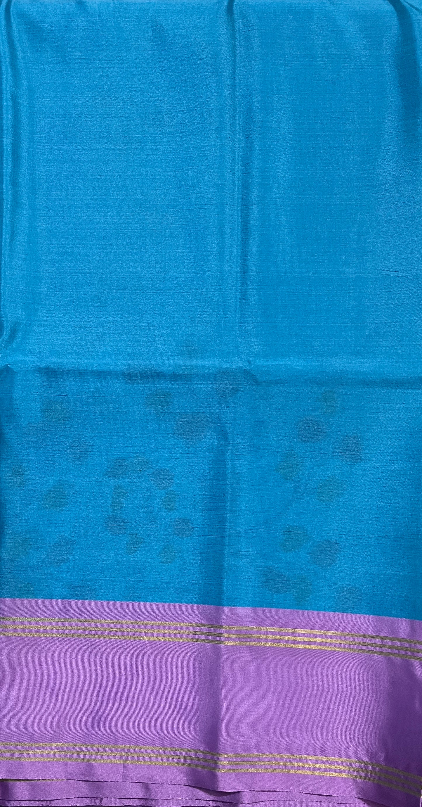 Ks 194 - Peacock Blue & Lavender Elegance Saree