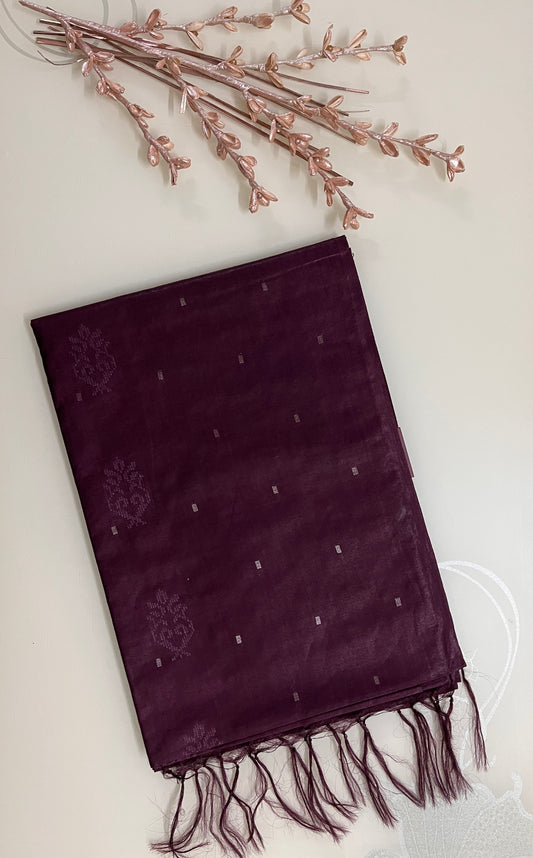 Ks 240 - Deep Wine Elegance Saree