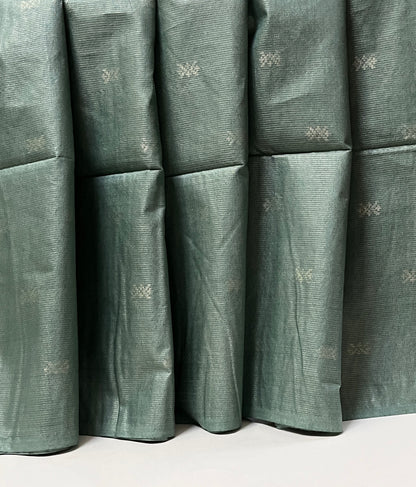 Ks 226 - Sage Green Minimal Weave Saree