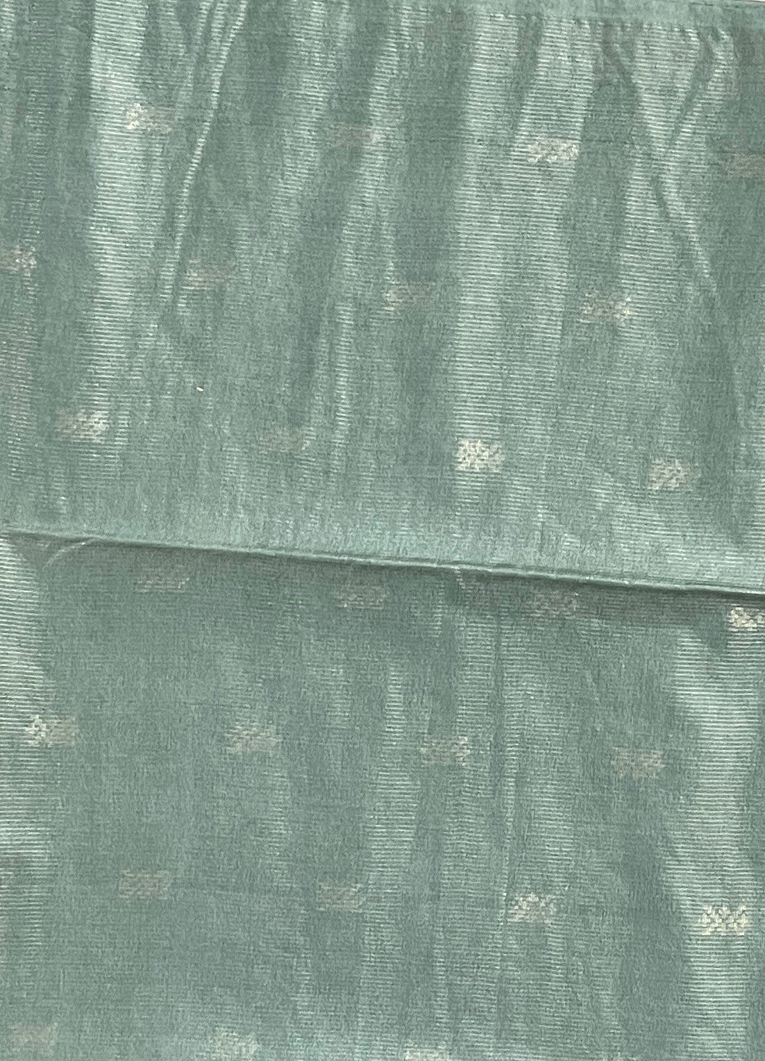 Ks 226 - Sage Green Minimal Weave Saree