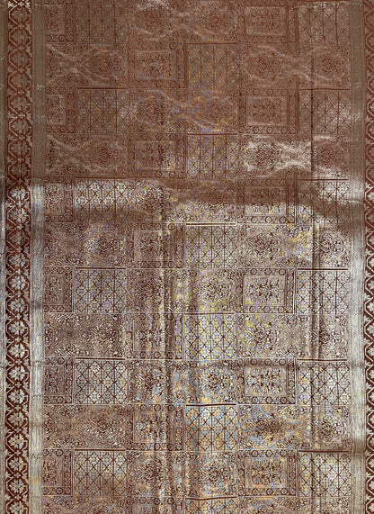 Ks 224 - Copper Brown Zari Woven Saree