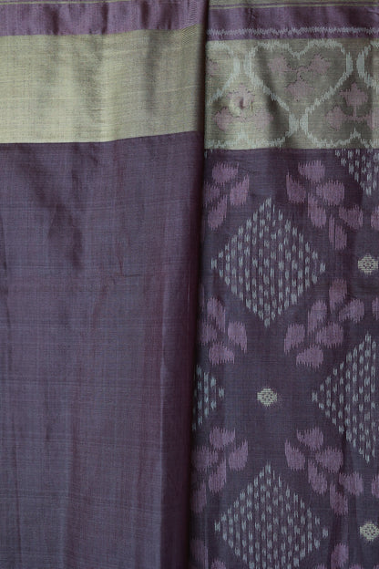 KS84 - Deep purple Semi Tussar Sarees