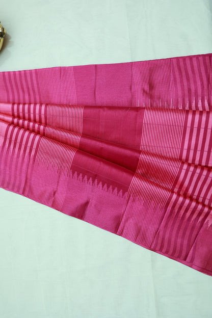 KS88 - Magenta Pink Cotton blend Saree