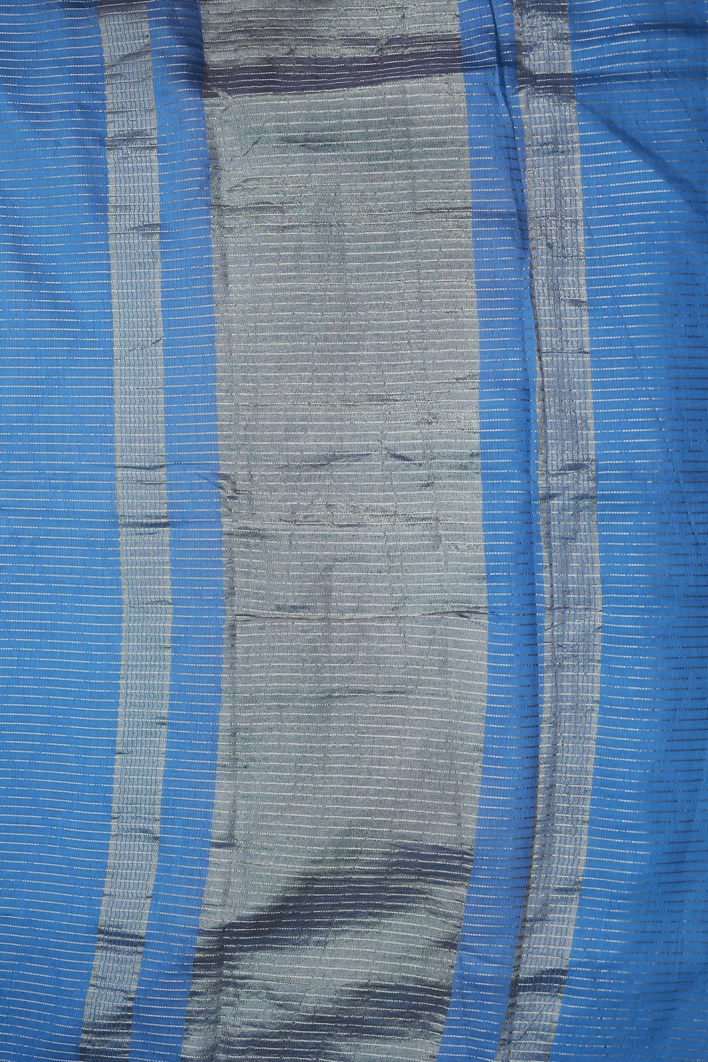 KS90 - Dual tone cool blue and silver raw silk