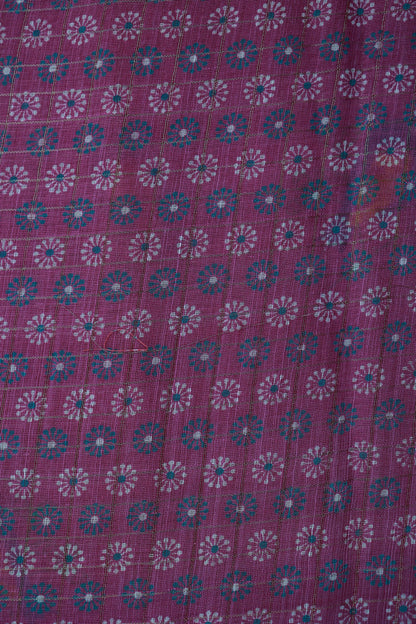 KS94 - Deep pink handwoven linen saree