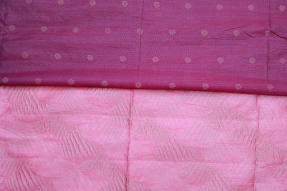 KS86 - Rani Shobhika – Pink & Beige Woven Silk Saree