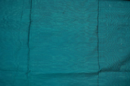 KS89 - Deep teal green Fancy cotton saree