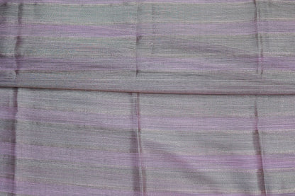 KS92 - Baby pink with silver border raw silk