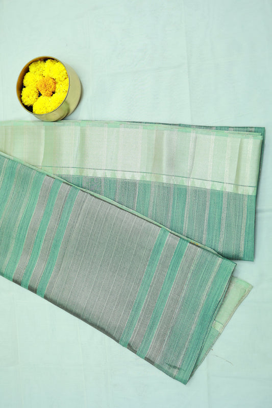 KS91 - Pastel mint green raw silk