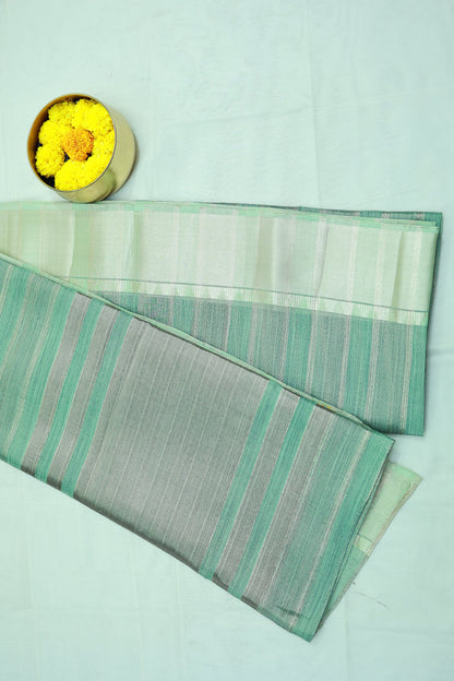 KS91 - Pastel mint green raw silk