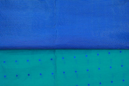 KS73 - Aqua and royal blue Semi Tussar Sarees