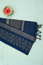 KS78 - Meenakari Deep Blue Fancy Cotton saree