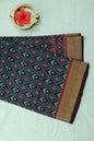 KS56 - Deep blue base multicolor saree