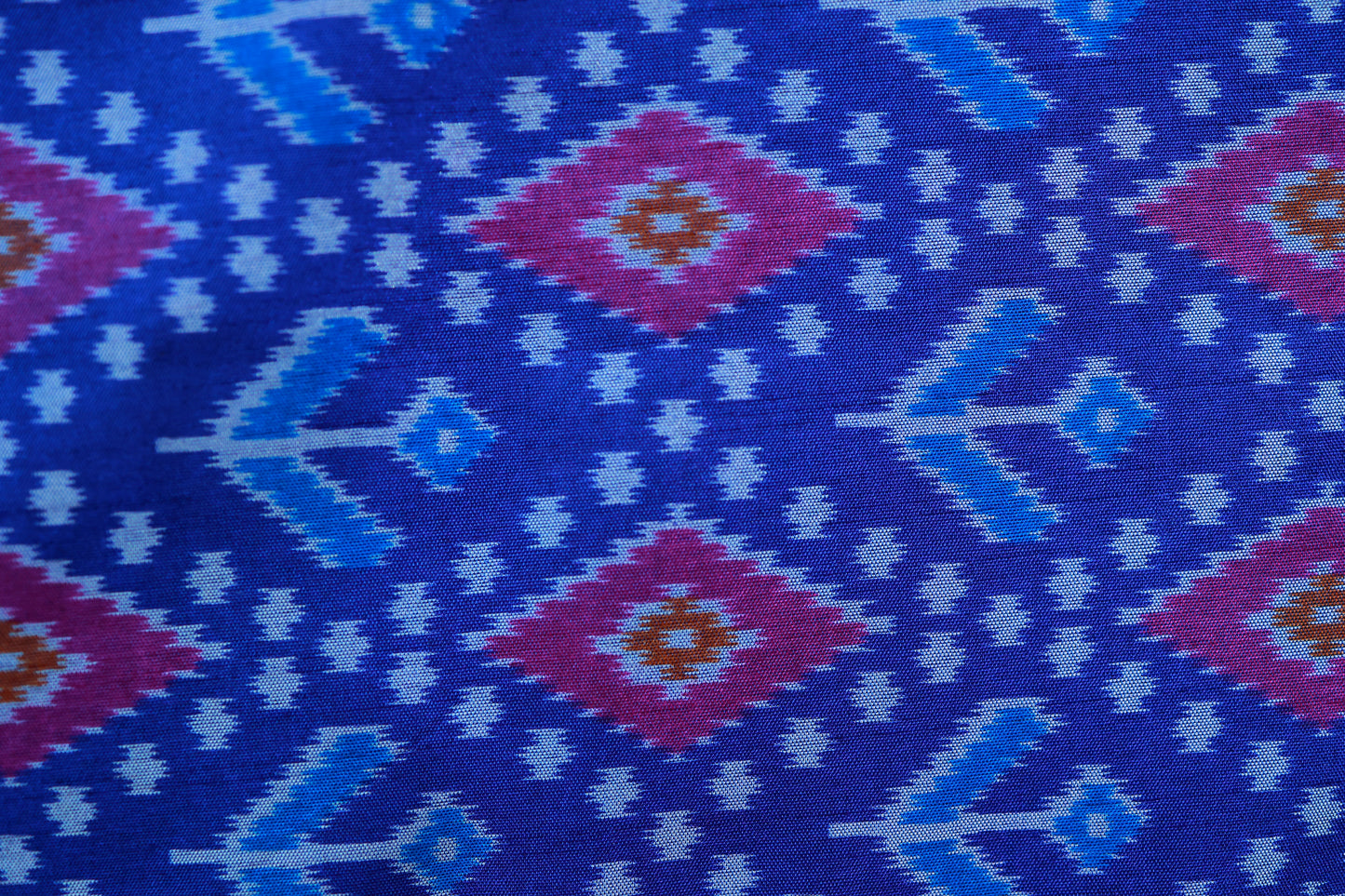 KS48 - Deep blue base multicolor saree