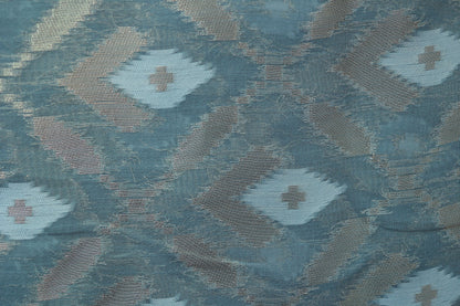 KS49 - Grayish blue silk blended saree