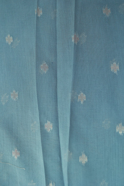 KS49 - Grayish blue silk blended saree