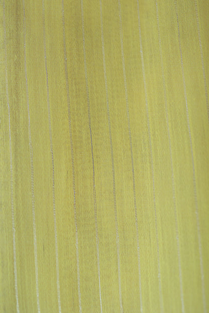KS55 - Pale yellow silk blended saree