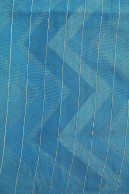 KS47 - Ice blue silk blended saree